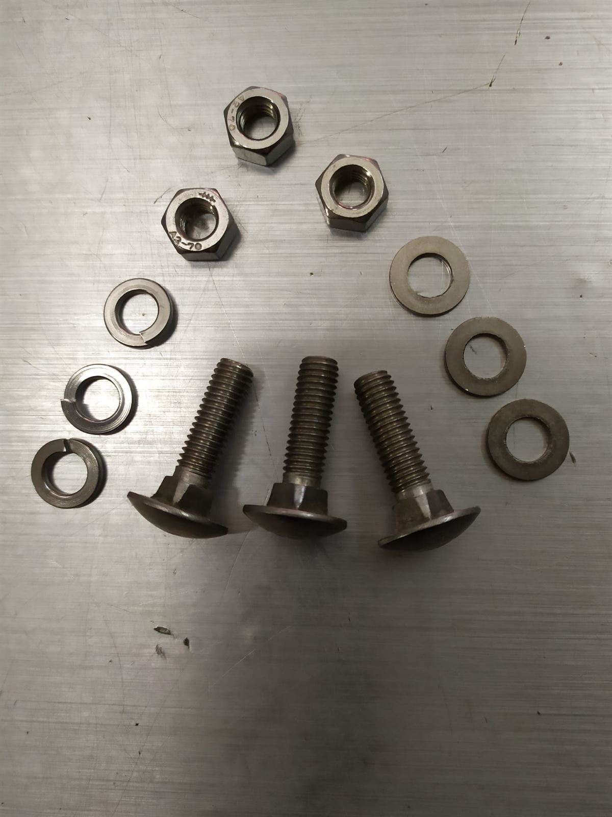 TORNILLOS M8 INOX+TUERCAS+ARANDELAS PARA EJE BOSCH,  2271300070,  00773699B - Imagen 1
