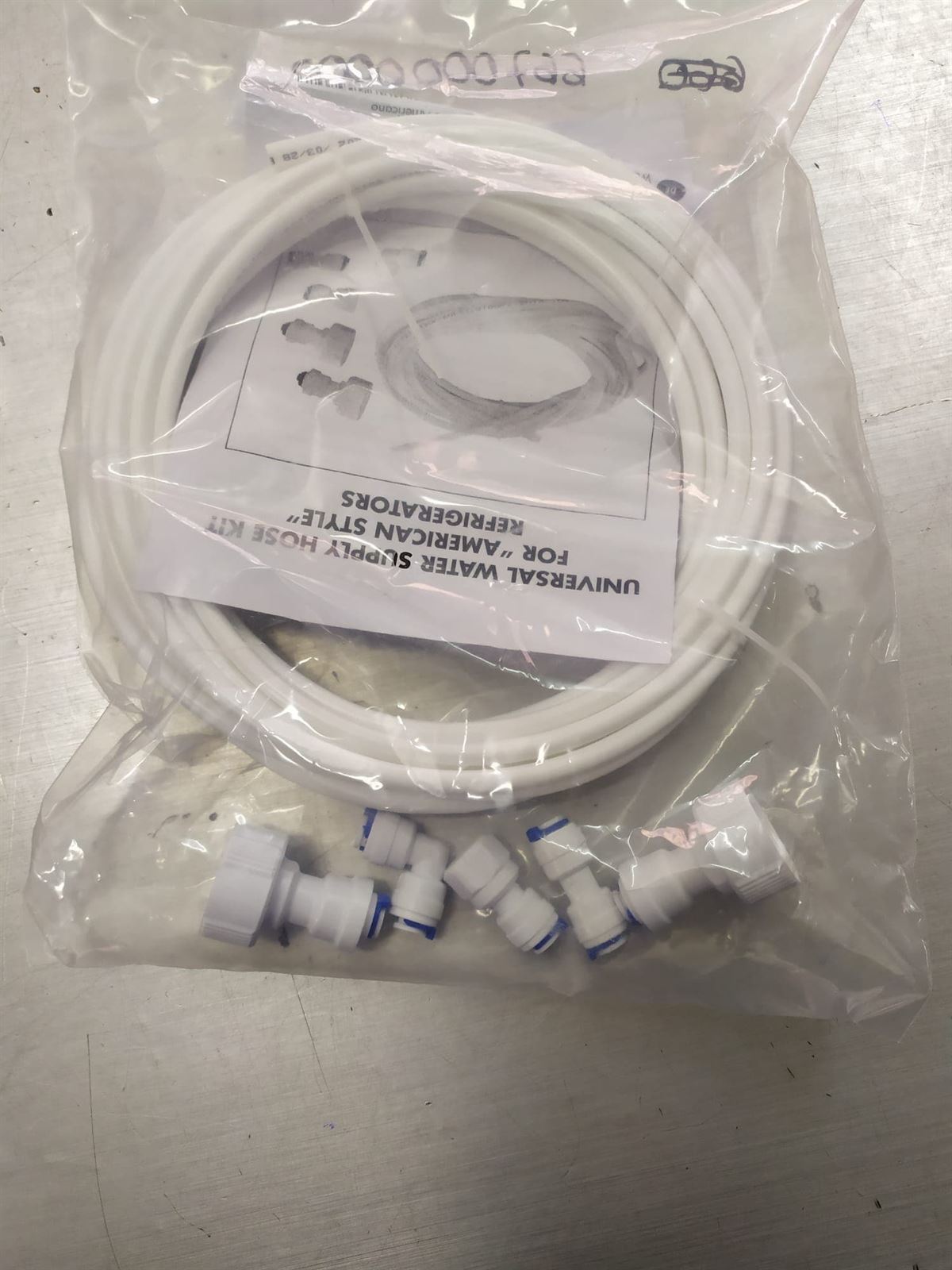 TUBO TOMA AGUA FRIGORIFICO AMERICANO, TUBO POLIETILENO 1/4 PULGADA+KIT ACCESORIOS, 6 METROS,  A6670000002 - Imagen 1