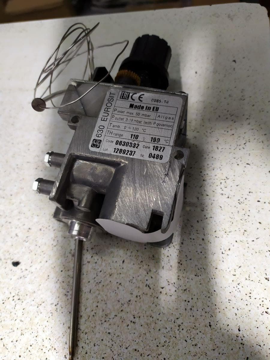 VALVULA FREIDORA TERMOSTATICA, GAS, EUROSIT 630, TEMPERATURA 110 / 190 ºC, VALIDA VARIAS MARCAS,  9856 - Imagen 2