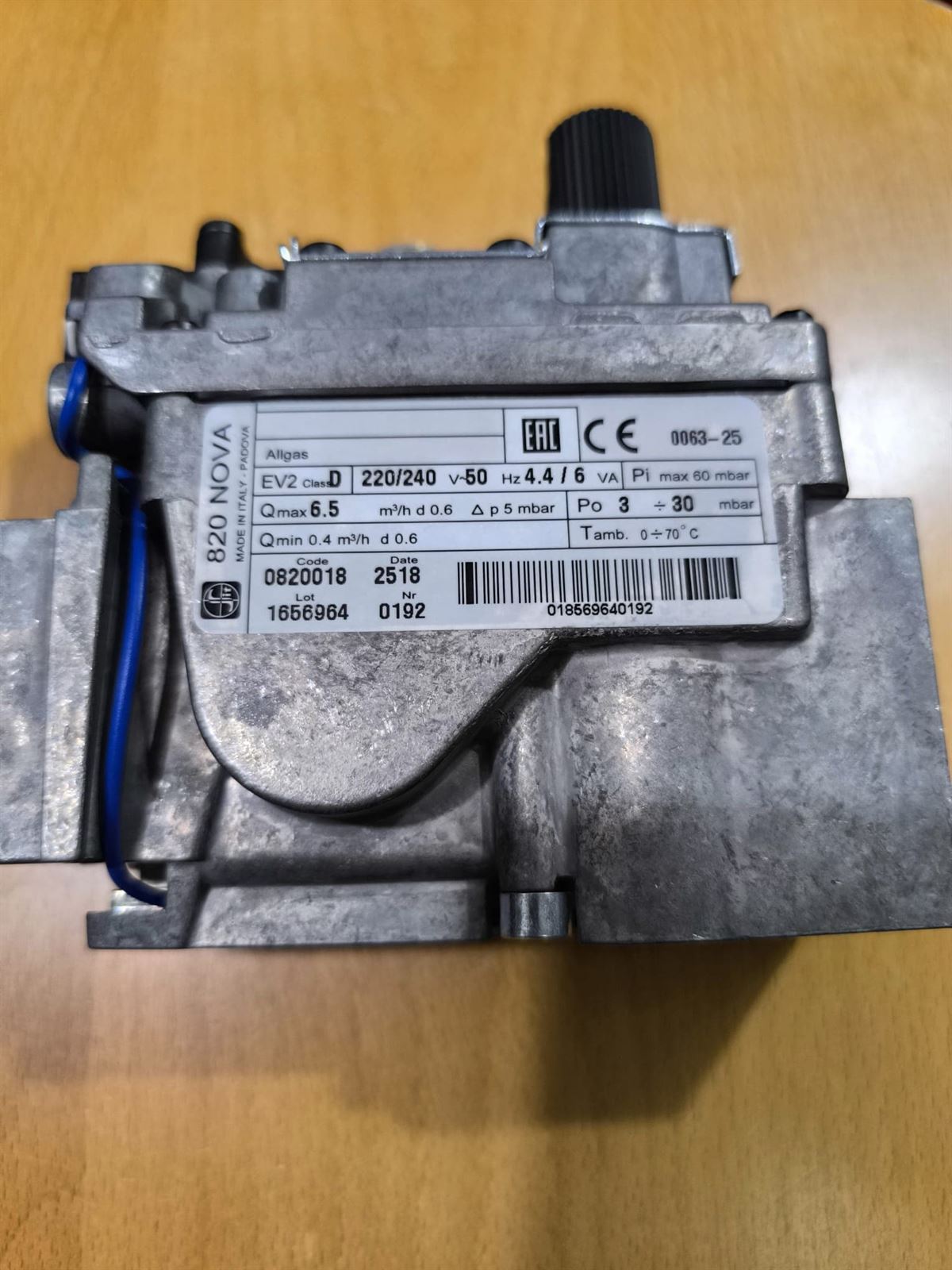 VALVULA GAS HORNO FAGOR, 230V, 30 MILIBAR, 1/2 PULGADA, TERMOPAR M9, PILOTO M10, FD920,FG710,FG720,FG9-20,FG9-40, 010575 - Imagen 1