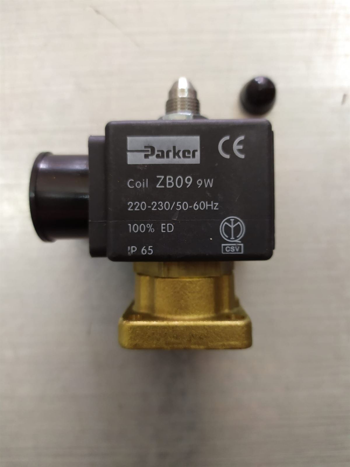 VALVULA MAGNETICA PARKER MAQUINA CAFE, 3 vías, 9W, AC, 230V, 32x32 mm, distancia agujeros 24mm,  ZB09,   370057 - Imagen 1