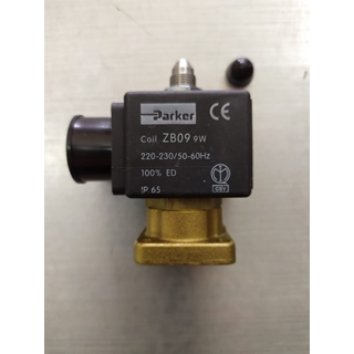 VALVULA MAGNETICA PARKER MAQUINA CAFE, 3 vías, 9W, AC, 230V, 32x32 mm, distancia agujeros 24mm,  ZB09,   370057 - Imagen 1