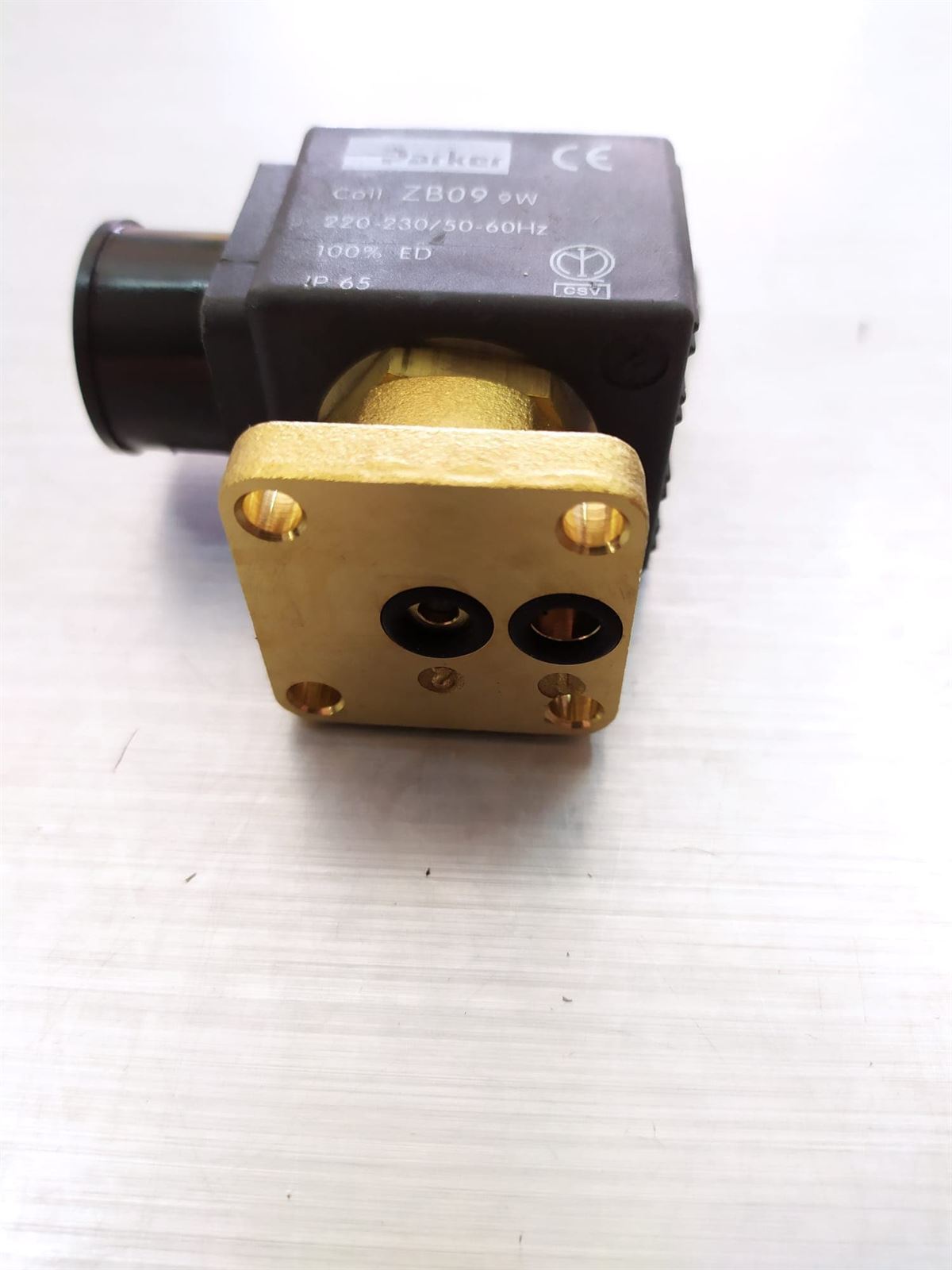 VALVULA MAGNETICA PARKER MAQUINA CAFE, 3 vías, 9W, AC, 230V, 32x32 mm, distancia agujeros 24mm,  ZB09,   370057 - Imagen 2