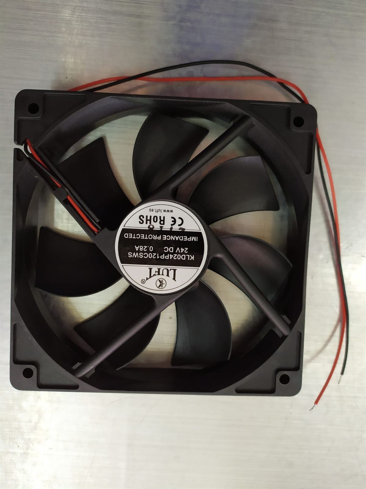 VENTILADOR AXIAL, 24V, DC, 6W, 0,28A, MEDIDAS 120 X 120 X 25 MM,   125070 - Imagen 1