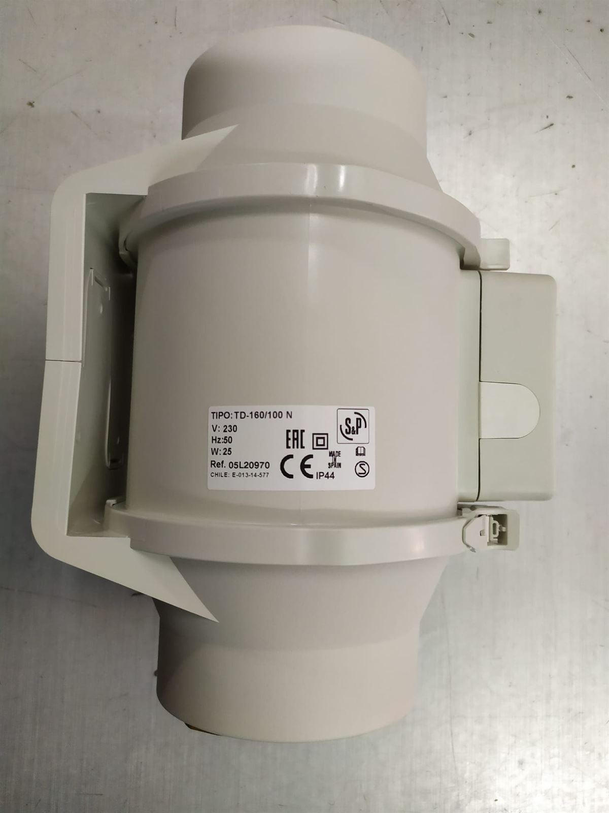 VENTILADOR EXTRACTOR DE GASES PARA TUBO DIAMETRO 100MM, 220V, 25W,    711077 - Imagen 1