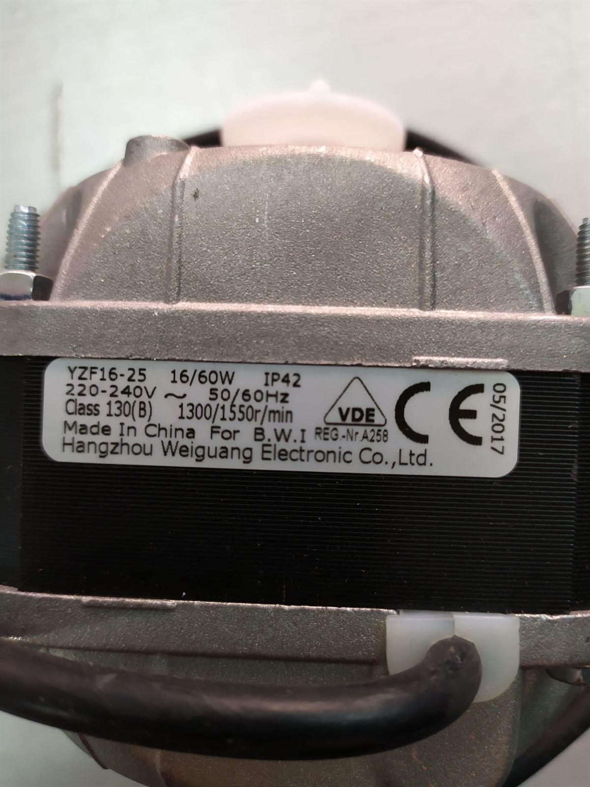 VENTILADOR FRIGORIFICO CONDENSADOR, 16W, 220V, AC,  VE16 - Imagen 2